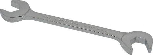 Proto - 14mm Standard Open End Wrench - 5-49/64" OAL, Double End, Chrome Finish, 15° & 60° Head Angle - Exact Tool & Supply