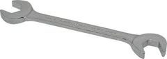 Proto - 14mm Standard Open End Wrench - 5-49/64" OAL, Double End, Chrome Finish, 15° & 60° Head Angle - Exact Tool & Supply