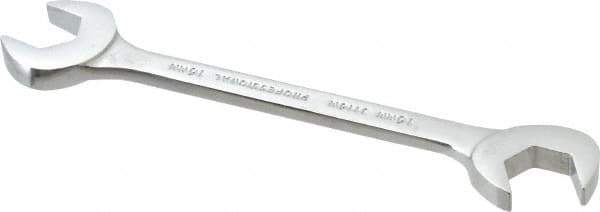 Proto - 16mm Standard Open End Wrench - 6-7/64" OAL, Double End, Chrome Finish, 15° & 60° Head Angle - Exact Tool & Supply