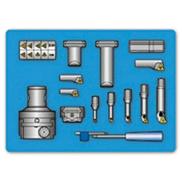 Iscar - 6mm Min Diam Smallest Bar, 22mm Min Diam Largest Bar, Indexable Boring Bar Set - TC.. Insert, BHF Toolholder, 21mm Max Bore Depth - Exact Tool & Supply