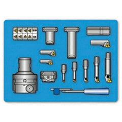 Iscar - 6mm Min Diam Smallest Bar, 22mm Min Diam Largest Bar, Indexable Boring Bar Set - TC.. Insert, BHF Toolholder, 21mm Max Bore Depth - Exact Tool & Supply