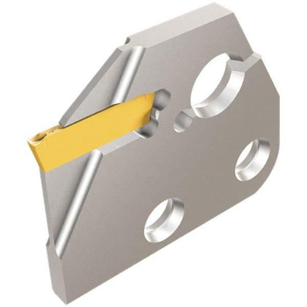 Iscar - Left Hand, 1.4mm Insert Width, 0.63 Inch Max Depth of Cut, Indexable Cutoff and Grooving Support Blade - DGAD 1.4B-D16 - Exact Tool & Supply
