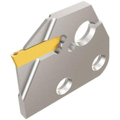 Iscar - Left Hand, 1.4mm Insert Width, 0.63 Inch Max Depth of Cut, Indexable Cutoff and Grooving Support Blade - DGAD 1.4B-D16 - Exact Tool & Supply