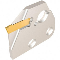 Iscar - Left Hand, 1.5mm Insert Width, Indexable Cutoff and Grooving Support Blade - DGAD 1.5B-D20 - Exact Tool & Supply