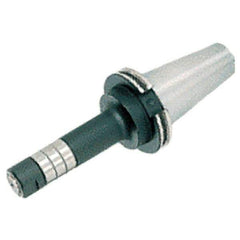 Iscar - CAT40 Taper Shank 1-1/2" Hole End Mill Holder/Adapter - 2-1/8" Nose Diam, 7.44" Projection, Through-Spindle Coolant - Exact Tool & Supply