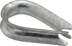 Value Collection - 3/8" Wire Rope Thimble Clip - Steel, Galvanized - Exact Tool & Supply