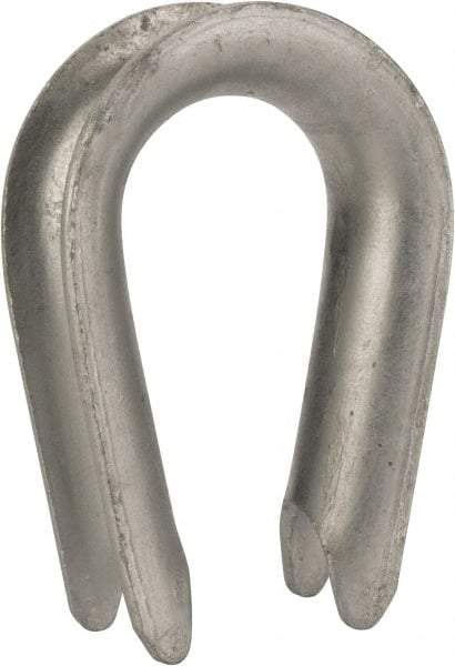 Made in USA - 1" Wire Rope Thimble Clip - Steel, Galvanized - Exact Tool & Supply