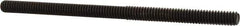 Value Collection - 1/4-20 4-1/2" OAL Fully Threaded Stud - Carbon Steel, Plain Finish - Exact Tool & Supply