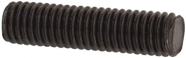 Value Collection - M5x0.8 20mm OAL Fully Threaded Stud - Carbon Steel, Plain Finish, Metric - Exact Tool & Supply