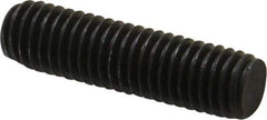 Value Collection - M8x1.25 30mm OAL Fully Threaded Stud - Carbon Steel, Plain Finish, Metric - Exact Tool & Supply