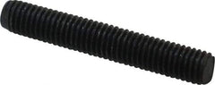 Value Collection - M8x1.25 50mm OAL Fully Threaded Stud - Carbon Steel, Plain Finish, Metric - Exact Tool & Supply