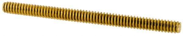 Value Collection - #4-40 1-1/2" OAL Fully Threaded Stud - Brass, Plain Finish - Exact Tool & Supply