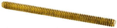 Value Collection - #6-32 2" OAL Fully Threaded Stud - Brass, Plain Finish - Exact Tool & Supply