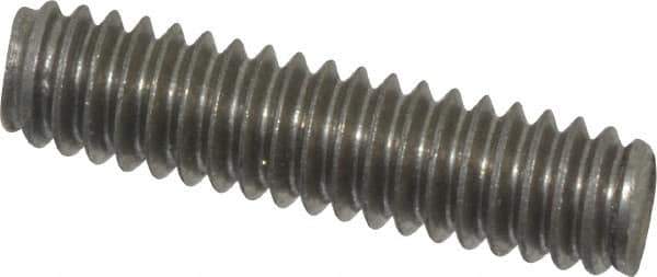 Value Collection - 1/4-20 1" OAL Fully Threaded Stud - Stainless Steel, Plain Finish - Exact Tool & Supply