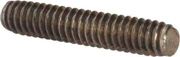 Value Collection - 1/4-20 1-1/4" OAL Fully Threaded Stud - Stainless Steel, Plain Finish - Exact Tool & Supply