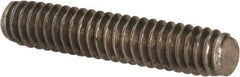 Value Collection - 1/4-20 1-1/4" OAL Fully Threaded Stud - Stainless Steel, Plain Finish - Exact Tool & Supply