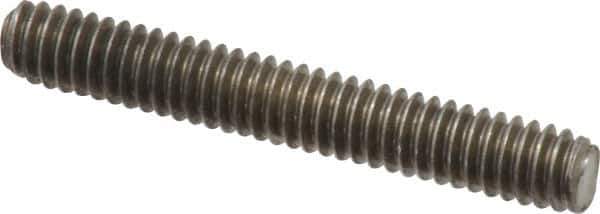 Value Collection - 1/4-20 1-3/4" OAL Fully Threaded Stud - Stainless Steel, Plain Finish - Exact Tool & Supply