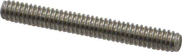 Value Collection - 1/4-20 2" OAL Fully Threaded Stud - Stainless Steel, Plain Finish - Exact Tool & Supply