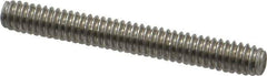 Value Collection - 1/4-20 2" OAL Fully Threaded Stud - Stainless Steel, Plain Finish - Exact Tool & Supply