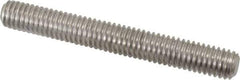 Value Collection - 3/8-16 3" OAL Fully Threaded Stud - Stainless Steel, Plain Finish - Exact Tool & Supply