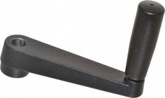Value Collection - 1.26" Hub Diam x 0.87" Hub Height Crank Handle - 5/8" Round Bore, Aluminum Black Powder Crank Body - Exact Tool & Supply