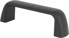J.W. Winco - 4.13" Center to Center, Black Matte Finish Plastic Pull Handle - 1.46" High - Exact Tool & Supply