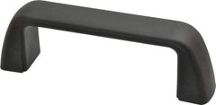 J.W. Winco - 4.33" Center to Center, Black Matte Finish Plastic Pull Handle - 1.57" High - Exact Tool & Supply