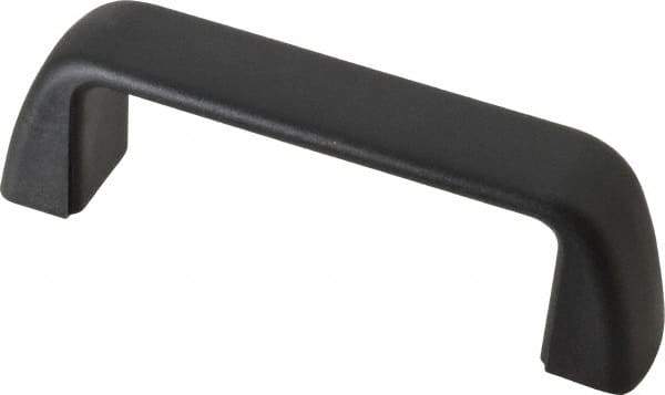 J.W. Winco - 110mm Center to Center, Black Matte Finish Plastic Pull Handle - 32mm Long, 40mm High - Exact Tool & Supply