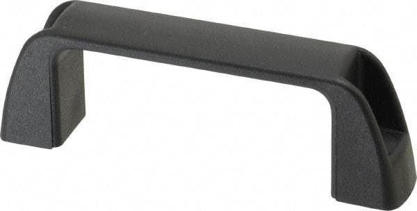 J.W. Winco - 95.5mm Center to Center, Black Matte Finish Plastic Pull Handle - 30mm Long, 36mm High - Exact Tool & Supply