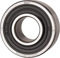 SKF - 15mm Bore Diam, 35mm OD, Double Seal Self Aligning Radial Ball Bearing - 14mm Wide, 2 Rows, Round Bore, 459 Lb Static Capacity, 1,960 Lb Dynamic Capacity - Exact Tool & Supply