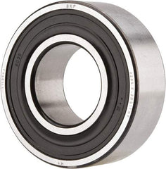 SKF - 25mm Bore Diam, 52mm OD, Double Seal Self Aligning Radial Ball Bearing - 18mm Wide, 2 Rows, Round Bore, 989 Lb Static Capacity, 3,780 Lb Dynamic Capacity - Exact Tool & Supply