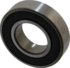 SKF - 1" Bore Diam, 2" OD, Double Seal Deep Groove Radial Ball Bearing - 1/2" Wide, 1 Row, Round Bore, 1,350 Lb Static Capacity, 2,270 Lb Dynamic Capacity - Exact Tool & Supply