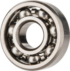 SKF - 3/16" Bore Diam, 1/2" OD, Open Deep Groove Radial Ball Bearing - 5/32" Wide, 1 Row, Round Bore, 110 Lb Static Capacity, 215 Lb Dynamic Capacity - Exact Tool & Supply