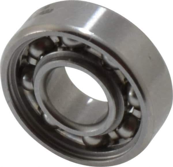 SKF - 1/4" Bore Diam, 5/8" OD, Open Deep Groove Radial Ball Bearing - 0.196" Wide, 1 Row, Round Bore, 139 Lb Static Capacity, 332 Lb Dynamic Capacity - Exact Tool & Supply