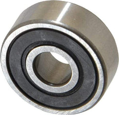 SKF - 1/4" Bore Diam, 3/4" OD, Double Seal Deep Groove Radial Ball Bearing - 9/32" Wide, 1 Row, Round Bore, 261 Lb Static Capacity, 632 Lb Dynamic Capacity - Exact Tool & Supply