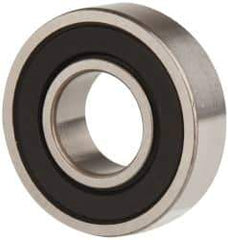 SKF - 1/2" Bore Diam, 1-1/8" OD, Double Seal Deep Groove Radial Ball Bearing - 5/16" Wide, 1 Row, Round Bore, 540 Lb Static Capacity, 1,140 Lb Dynamic Capacity - Exact Tool & Supply