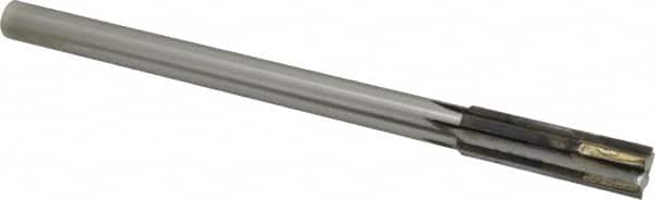 Made in USA - 0.5971 to 0.628" Diam, 9/16" Diam Shank, 2-1/4" Flute, Semi Finish Semi Ground Chucking Reamer - Exact Tool & Supply