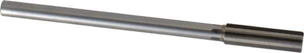 Made in USA - 9/16" Carbide-Tipped 6 Flute Chucking Reamer - Straight Flute, 0.4355" Straight Shank, 2" Flute Length, 8" OAL - Exact Tool & Supply