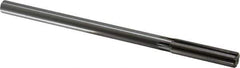 Made in USA - 1/2" Carbide-Tipped 6 Flute Chucking Reamer - Straight Flute, 2" Straight Shank, 2" Flute Length, 8" OAL - Exact Tool & Supply