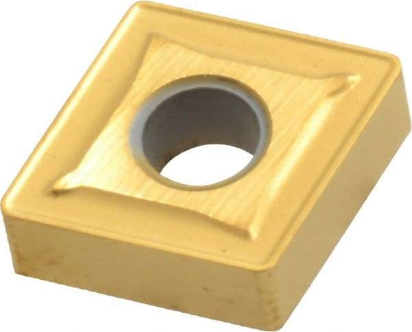 Interstate - CNMG432 Grade TCN55 Carbide Turning Insert - TiN Finish, 80° Diamond, 1/2" Inscr Circle, 3/16" Thick, 1/32" Corner Radius - Exact Tool & Supply