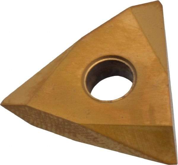 Value Collection - TNMA32 60° V Grade TCN55 On Edge Threading Insert - PVD TiN Finish, 3/8" Inscribed Circle - Exact Tool & Supply