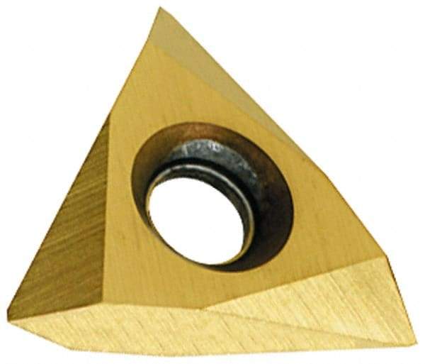 Value Collection - TNMC54 60° V Grade TCN55 On Edge Threading Insert - PVD TiN Finish, 5/8" Inscribed Circle - Exact Tool & Supply