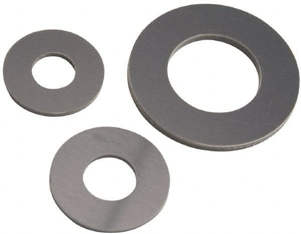 Made in USA - 5/8" Screw, Grade Gray PVC Standard Flat Washer - 0.687" ID x 1-1/2" OD, 1/8" Thick, Plain Finish - Exact Tool & Supply