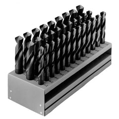 ‎1/2-1 RHS / RHC HSS 118 Degree Radial Point 1/2″ Reduced Shank Silver & Deming Drill Set - Steam Oxide - Exact Tool & Supply
