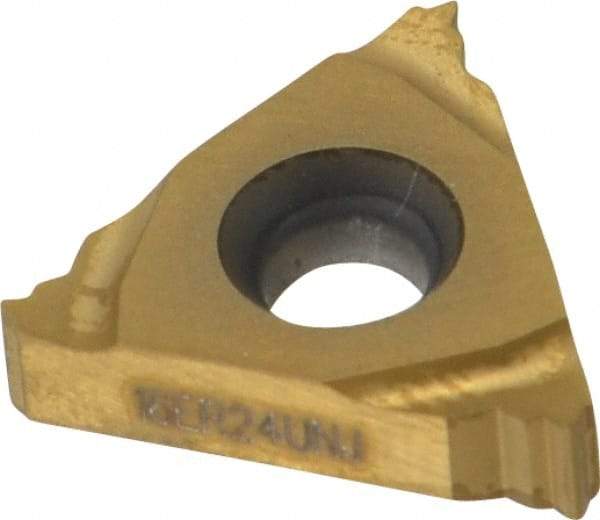 Seco - 16ER External Right Hand 24 UNJ Laydown Threading Insert - Grade CP500, TiAlN/TiN Coated Carbide - Exact Tool & Supply