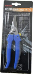 Value Collection - 3" LOC, 7-1/2" OAL Light Duty Shears - Ambidextrous, Plastic Straight Handle, For General Purpose Use - Exact Tool & Supply