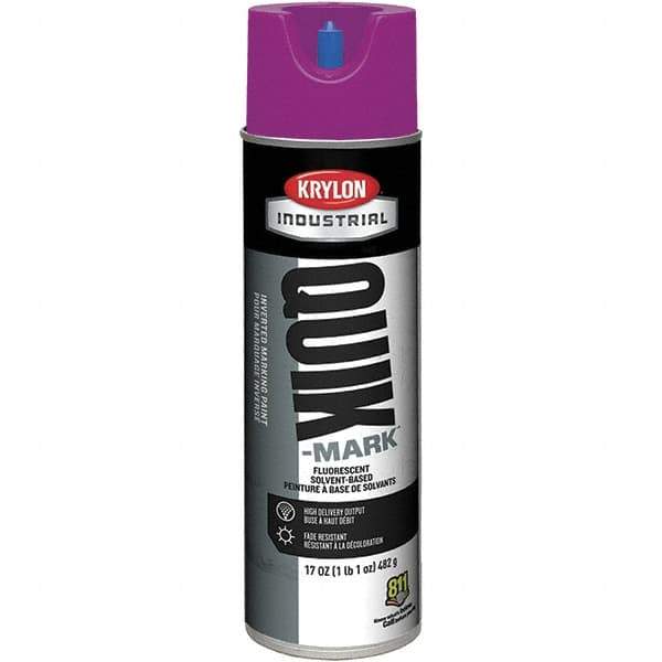 Krylon - 20 fl oz Purple Marking Paint - 50 to 60 Sq Ft Coverage, Solvent-Based Formula - Exact Tool & Supply