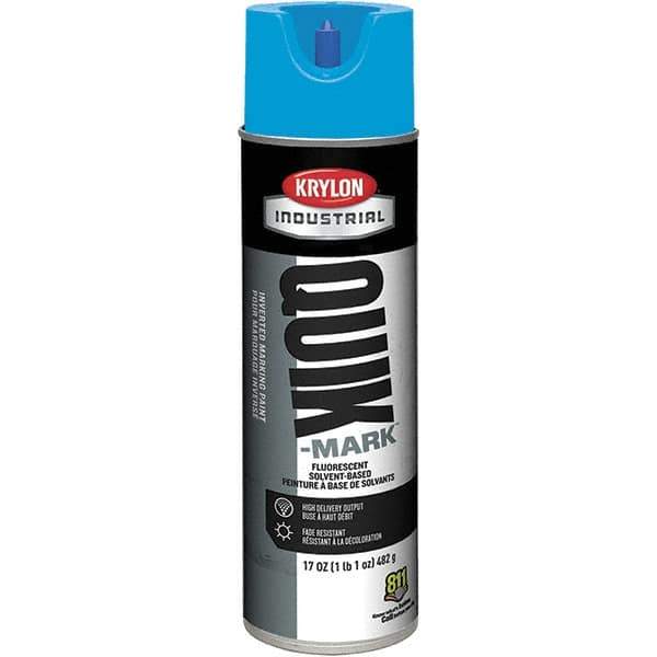 Krylon - 20 fl oz Blue Marking Paint - 50 to 60 Sq Ft Coverage, Solvent-Based Formula - Exact Tool & Supply
