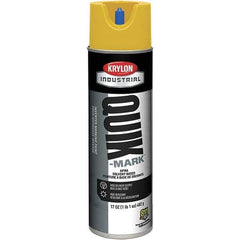 Krylon - 20 fl oz Yellow Marking Paint - 50 to 60 Sq Ft Coverage, Solvent-Based Formula - Exact Tool & Supply