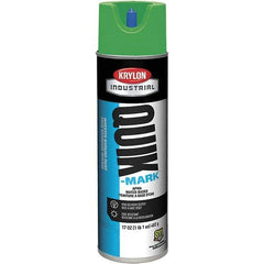 Krylon - 20 fl oz Green Marking Paint - 50 to 60 Sq Ft Coverage, Water-Based Formula - Exact Tool & Supply